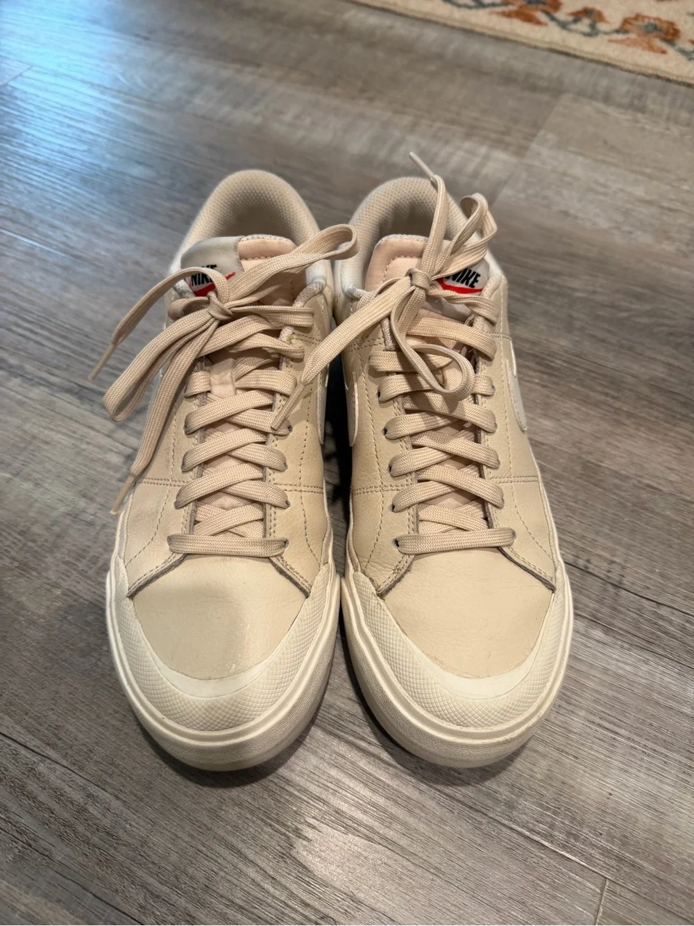 Nike Women’s Court Legacy Lift Beige Platform Sneaker